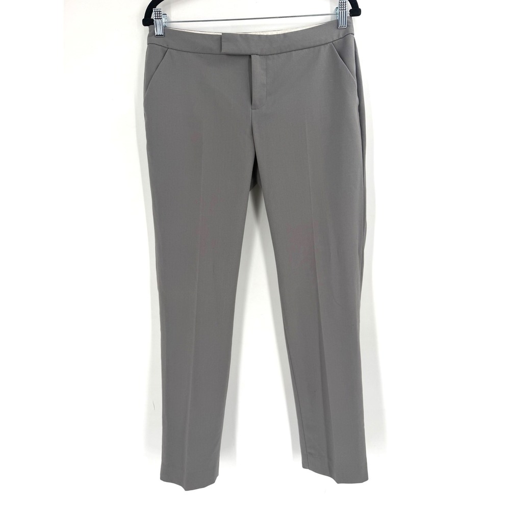 Banana Republic Ryan Fit Trouser Pants Size 6 Grey Straight Leg Career Office
